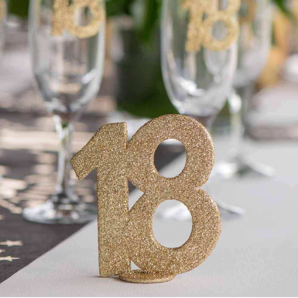 18th Birthday Glitter Table Decoration | 18th Birthday Ideas | Party ...