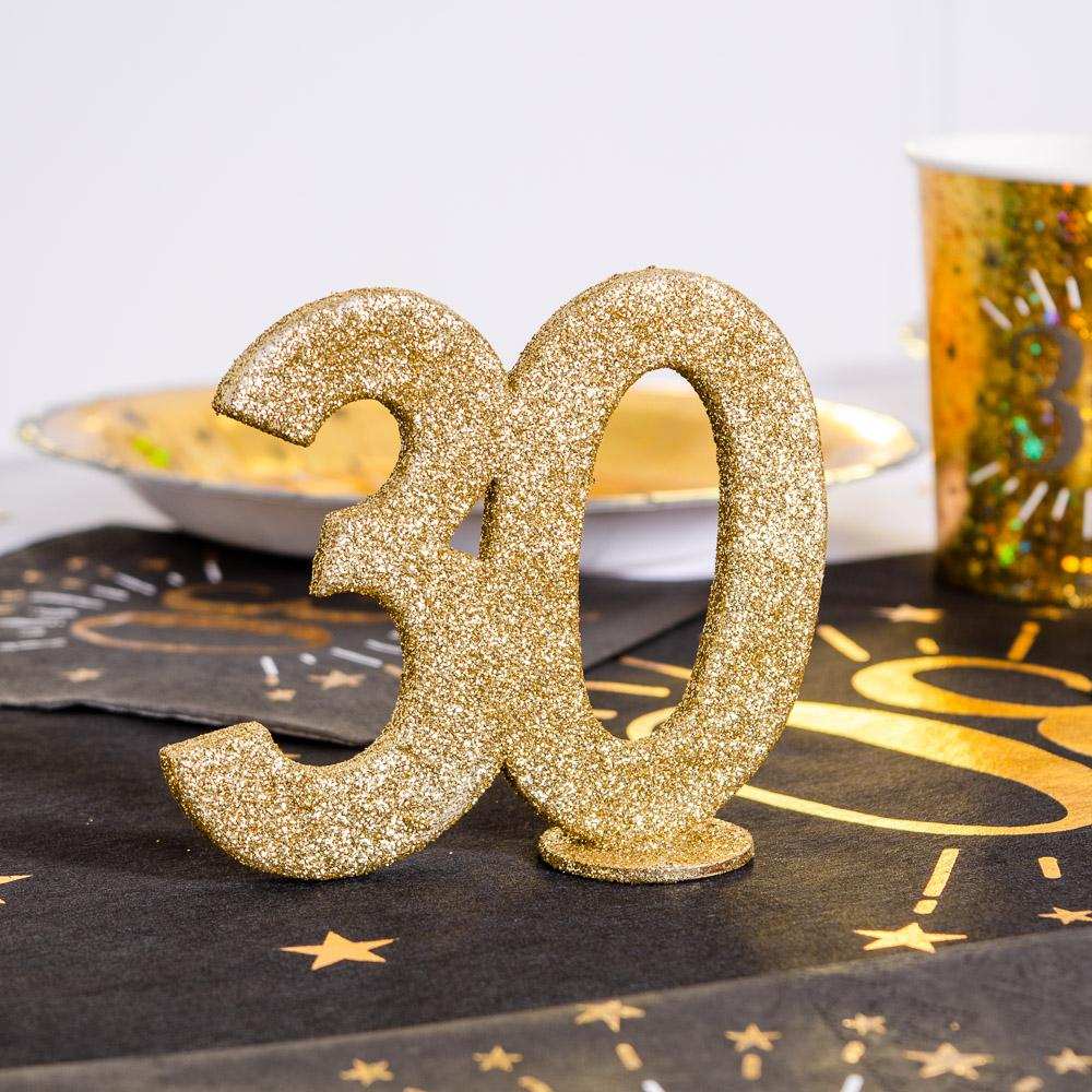 30th Birthday Glitter Table Decoration 30th Birthday Ideas Party