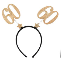 60th Birthday Glitter Sparkle Headband Milestone