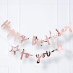 Rose Gold Happy Birthday to you Banner
