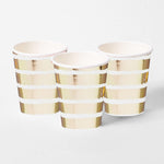 Gold Striped Paper Cups (x8)