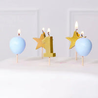 1st Birthday Blue Candle Set 1st Birthday