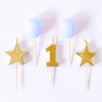 1st Birthday Blue Candle Set 1st Birthday