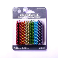Metallic Candles Rainbow (x24) General Party