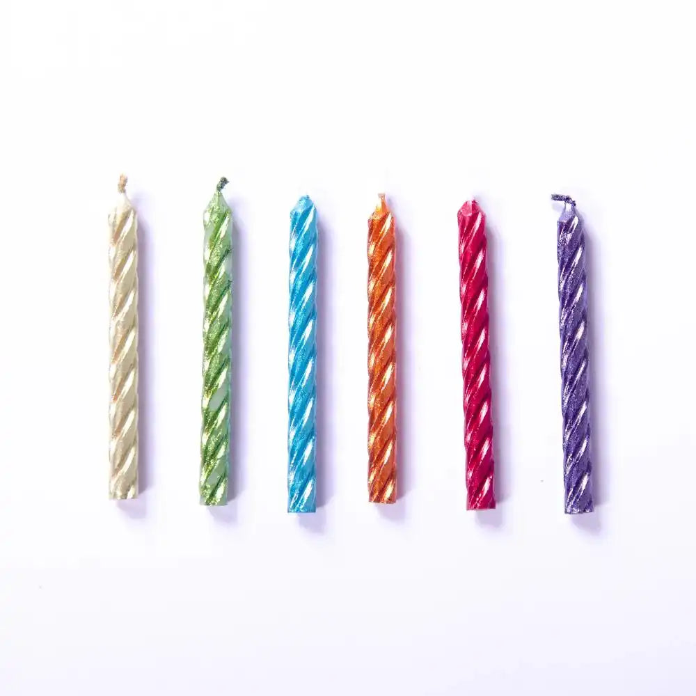 Metallic Candles Rainbow (x24) General Party