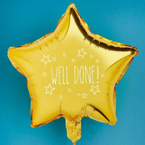 Well Done Gold Star Foil Balloon