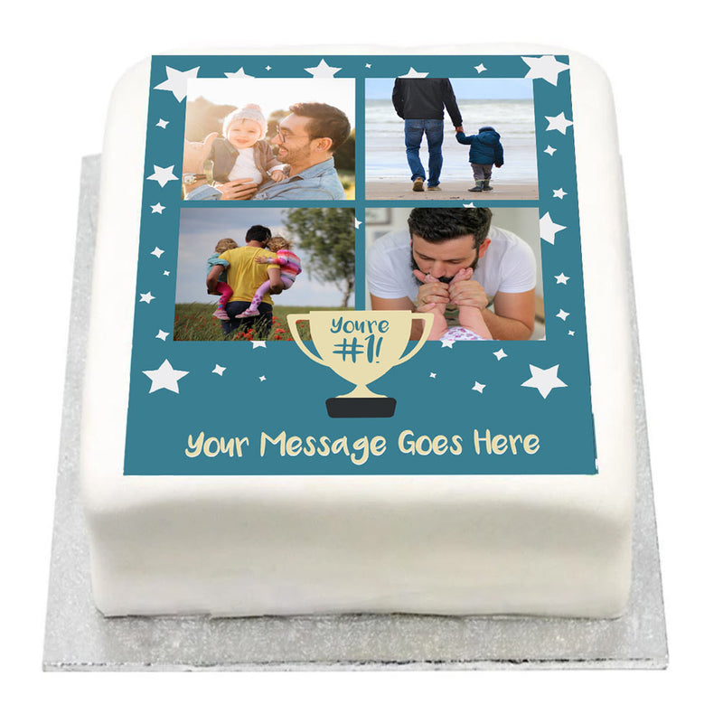 Personalised Multi Photo Cake - You're Number 1!