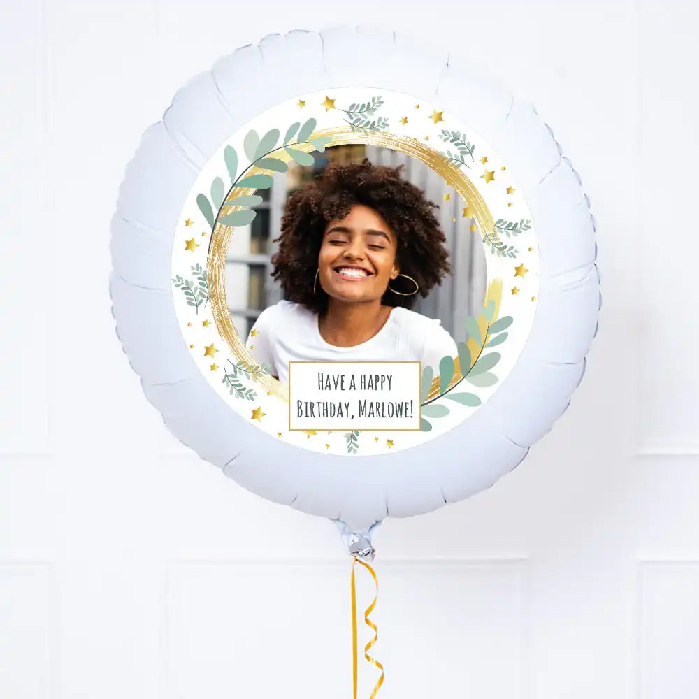 Personalised Photo Balloon – Botanical Personalised Balloons