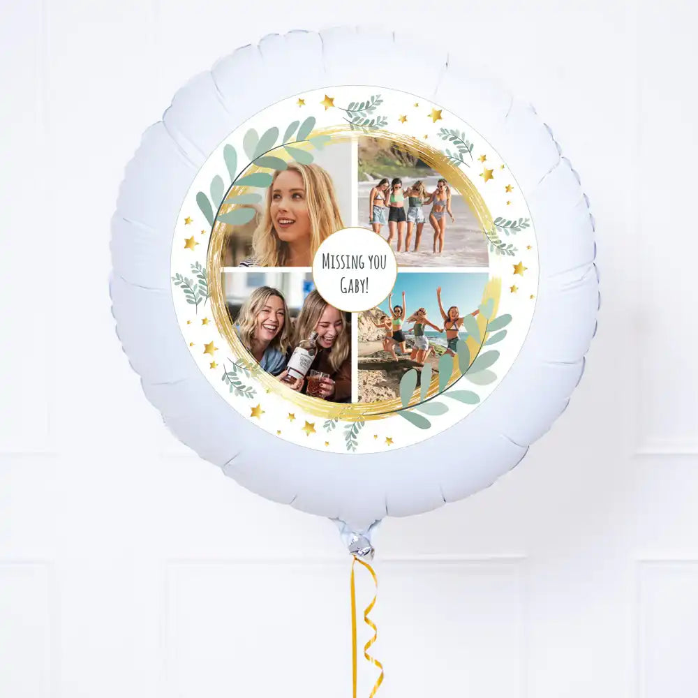 Personalised Photo Balloon – Botanical Multi Photo None Personalised Balloons