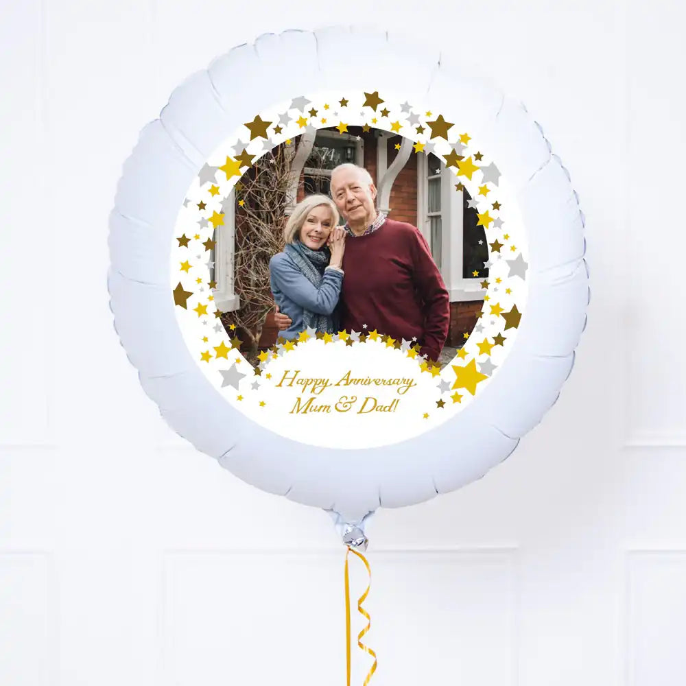 Personalised Photo Balloon – Metallic Confetti Personalised Balloons