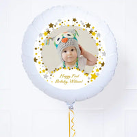 Personalised Photo Balloon – Metallic Confetti Personalised Balloons
