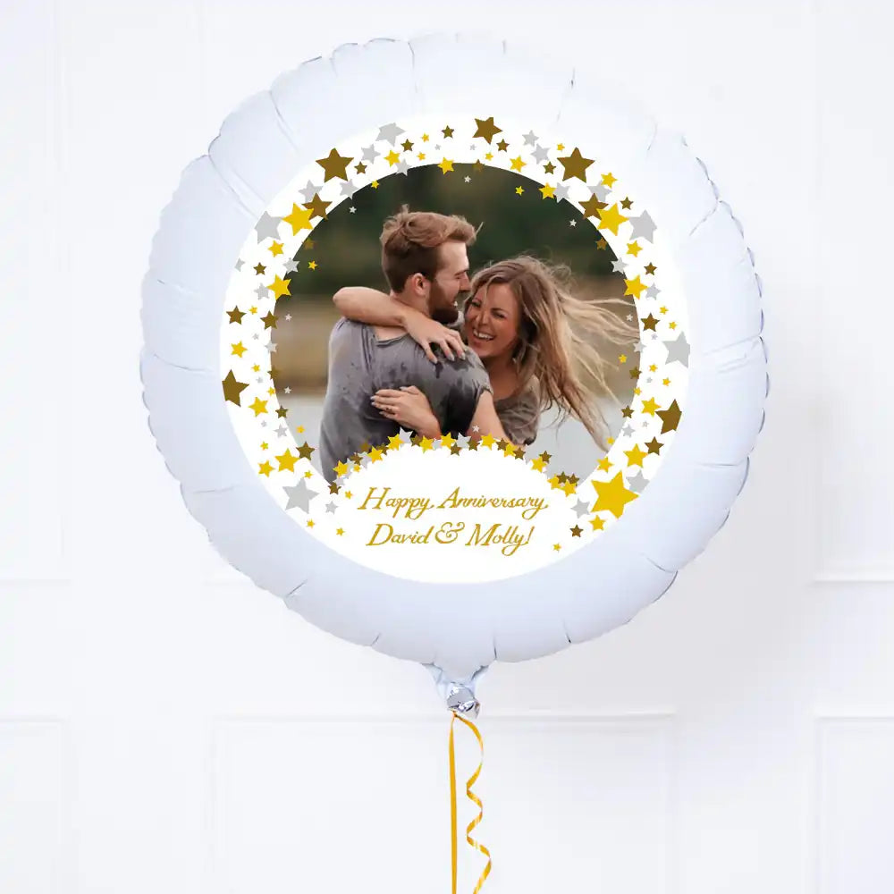 Personalised Photo Balloon – Metallic Confetti Personalised Balloons