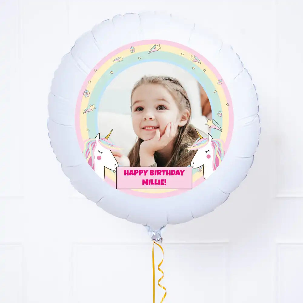 Personalised Photo Balloon – Magical Unicorn Personalised Balloons
