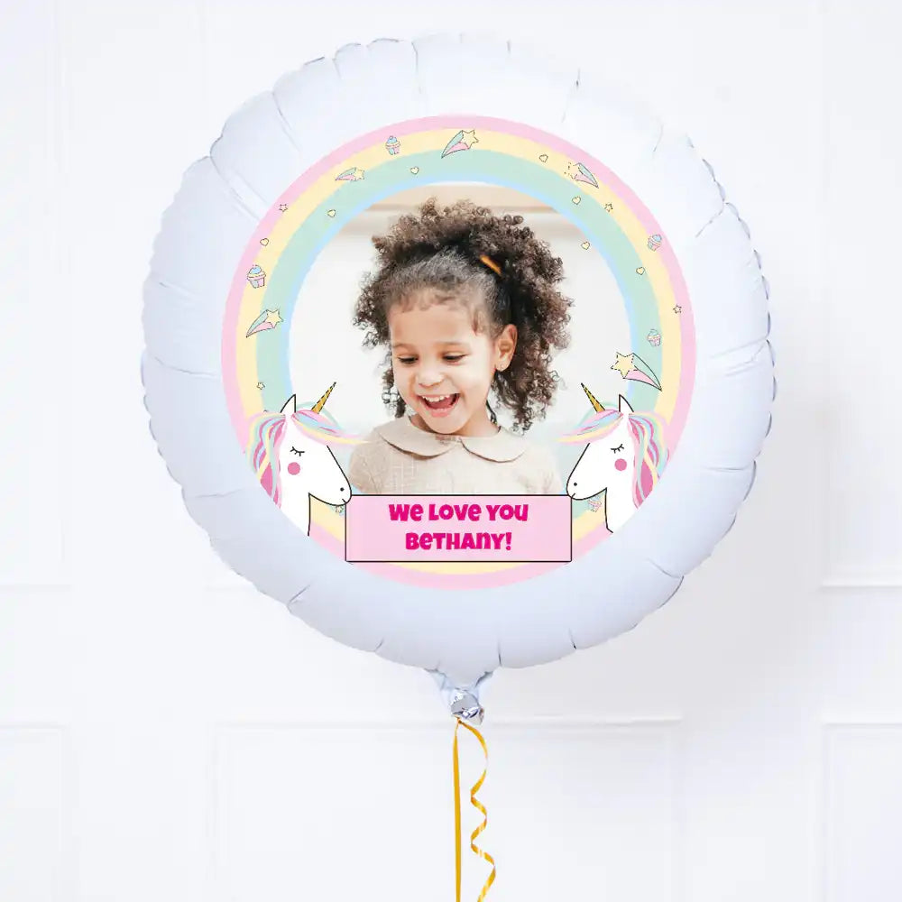 Personalised Photo Balloon – Magical Unicorn Personalised Balloons