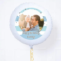 Personalised Photo Balloon – Blue Stripes Personalised Balloons