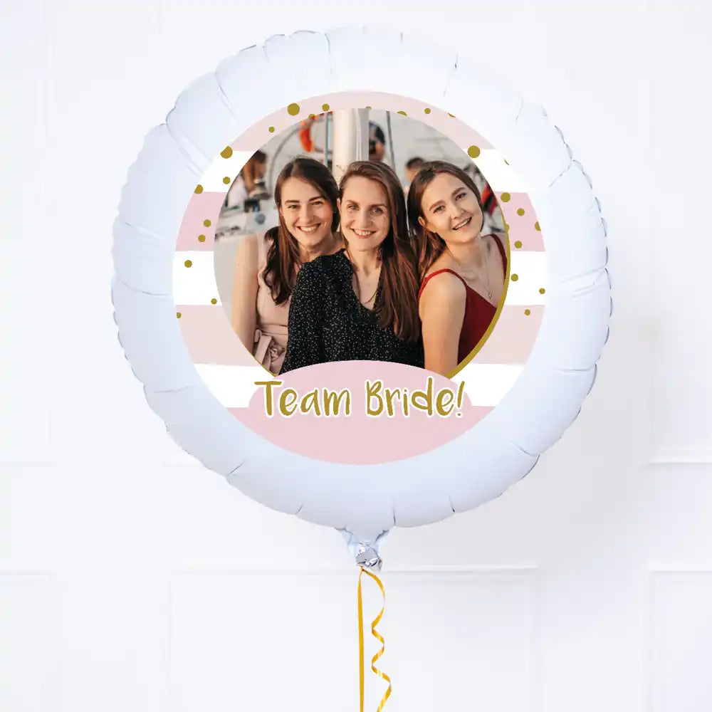 Personalised Photo Balloon – Pink Stripes Personalised Balloons