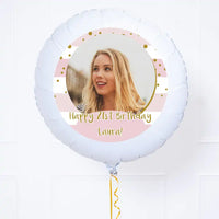 Personalised Photo Balloon – Pink Stripes Personalised Balloons