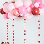 Balloon Arch Kit - Red, Rose Gold and Pink