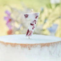 Pressed Petals Number 7 Candle General Party