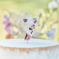 Pressed Petals Number 7 Candle General Party