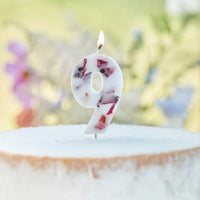 Pressed Petals Number 9 Candle General Party
