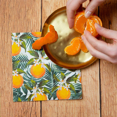 Tropical Palm - Orange Party Napkins (x20)