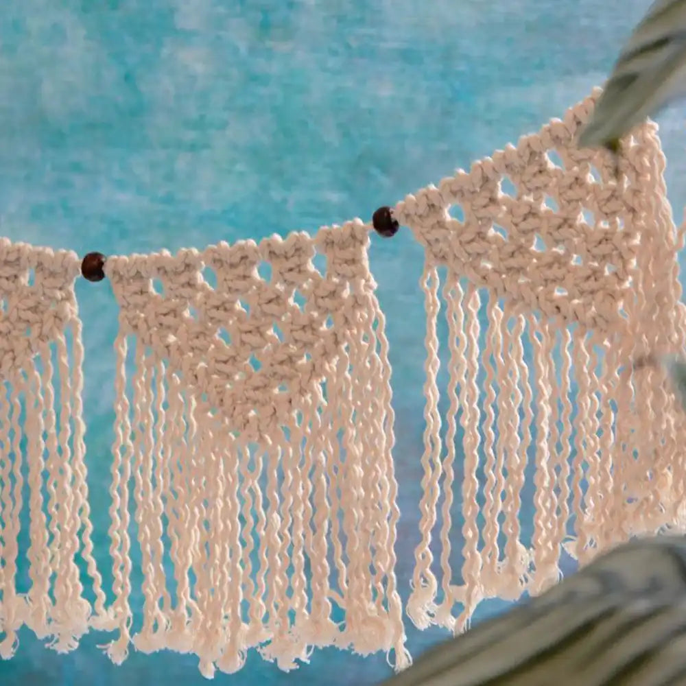 Boho Cream Cotton Macrame Garland Summer