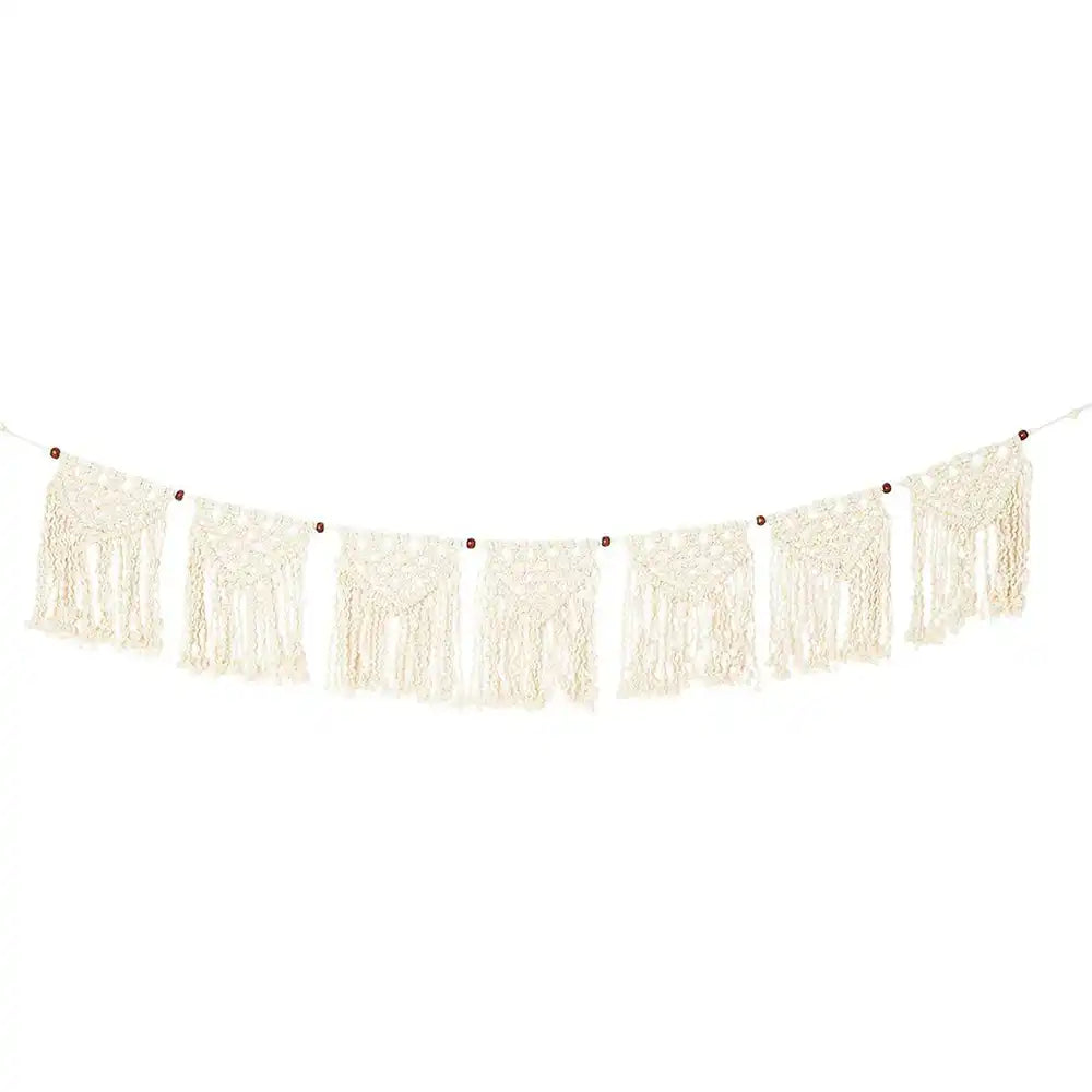 Boho Cream Cotton Macrame Garland Summer