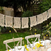 Boho Cream Cotton Macrame Garland Summer