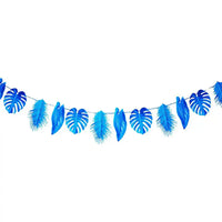 Tropical Palm - Blue Leaf Garland Summer