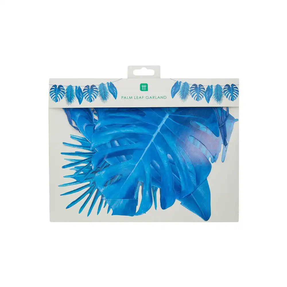Tropical Palm - Blue Leaf Garland Summer