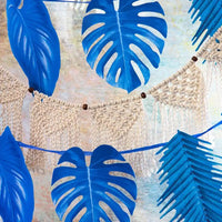 Tropical Palm - Blue Leaf Garland Summer