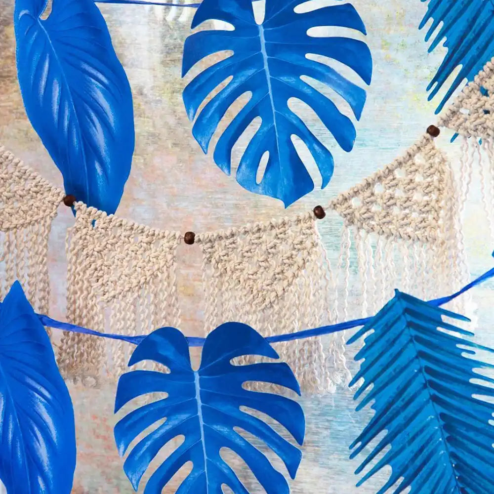 Tropical Palm - Blue Leaf Garland Summer