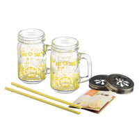 Set of 2 Kilner Lemonade Jars with Recipe Booklet (250ml) Summer