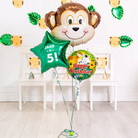 Personalised Inflated Balloon Bouquet in a Box - In The Jungle Personalised Balloons