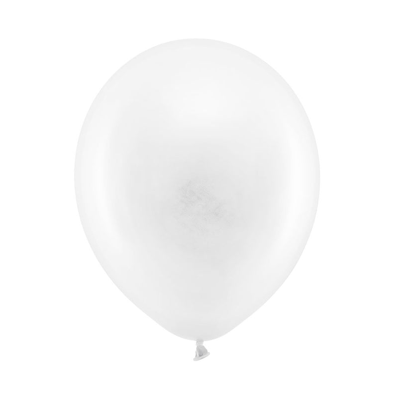 Pastel Latex Balloons - White (x10)