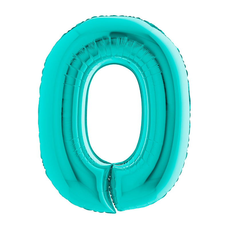 Supershape Tiffany Blue 40in Helium Balloon Number 0