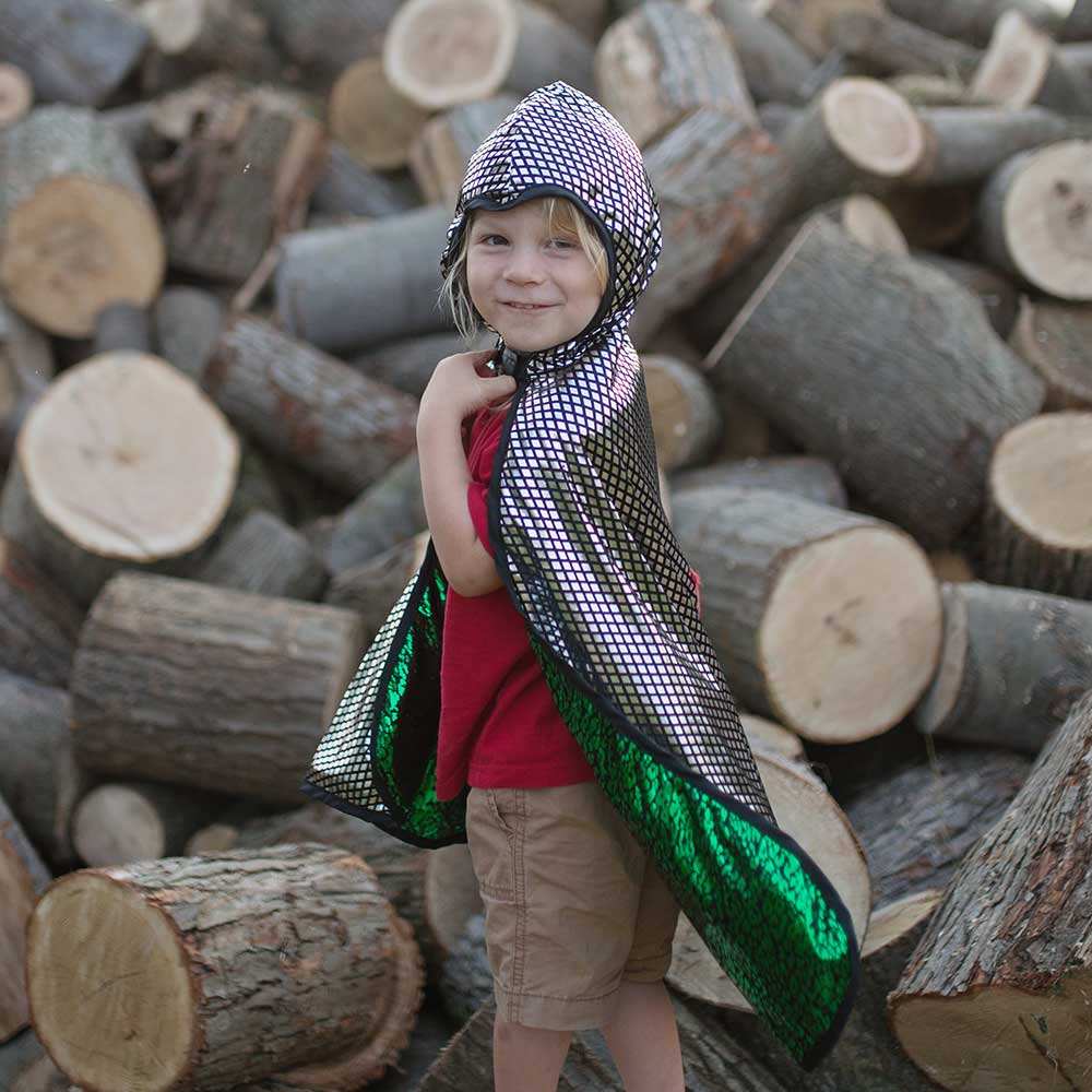 Kids Reversible Dragon/Knight Cape Great Pretenders