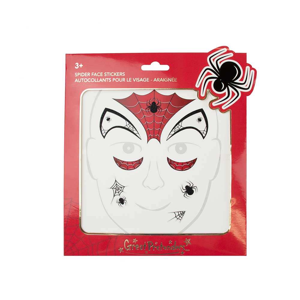 Spider Face Stickers Kids Party