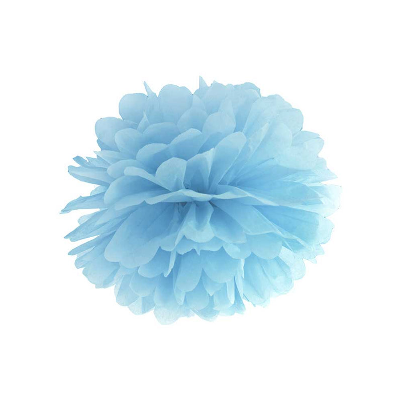 Paper Pom Pom Decoration (35cm) - Pale Blue