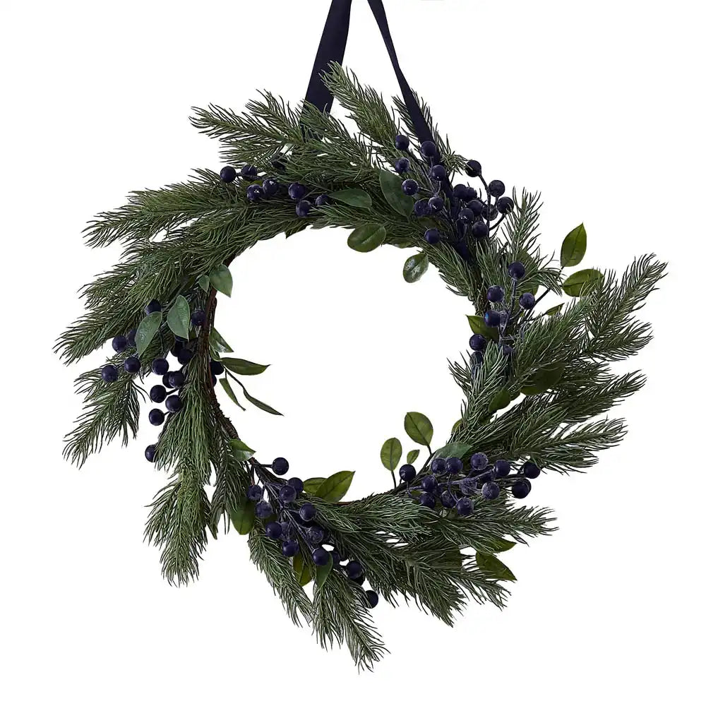 Sloe Berries Foliage Wreath Christmas 2024