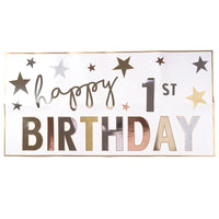 Personalised Happy Birthday Banner and Stickers Set Personalised Balloons