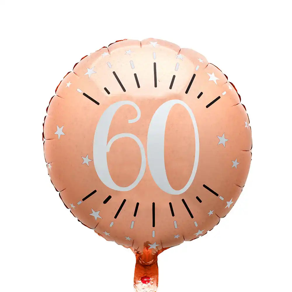 60th Birthday Rose Gold Foil Balloon Milestone