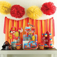 Flaming Fire Truck - Paper Party Cups (x8) Kids Party