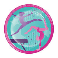 Gymnastics Party - Paper Party Plates (x8) Kids Party