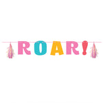 Pink 'Roar' Letter Banner