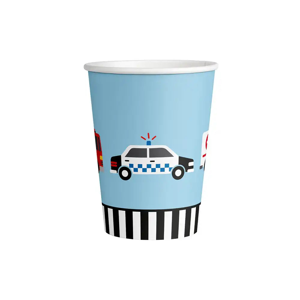 On the Road Paper Party Cups (x8) Kids Party