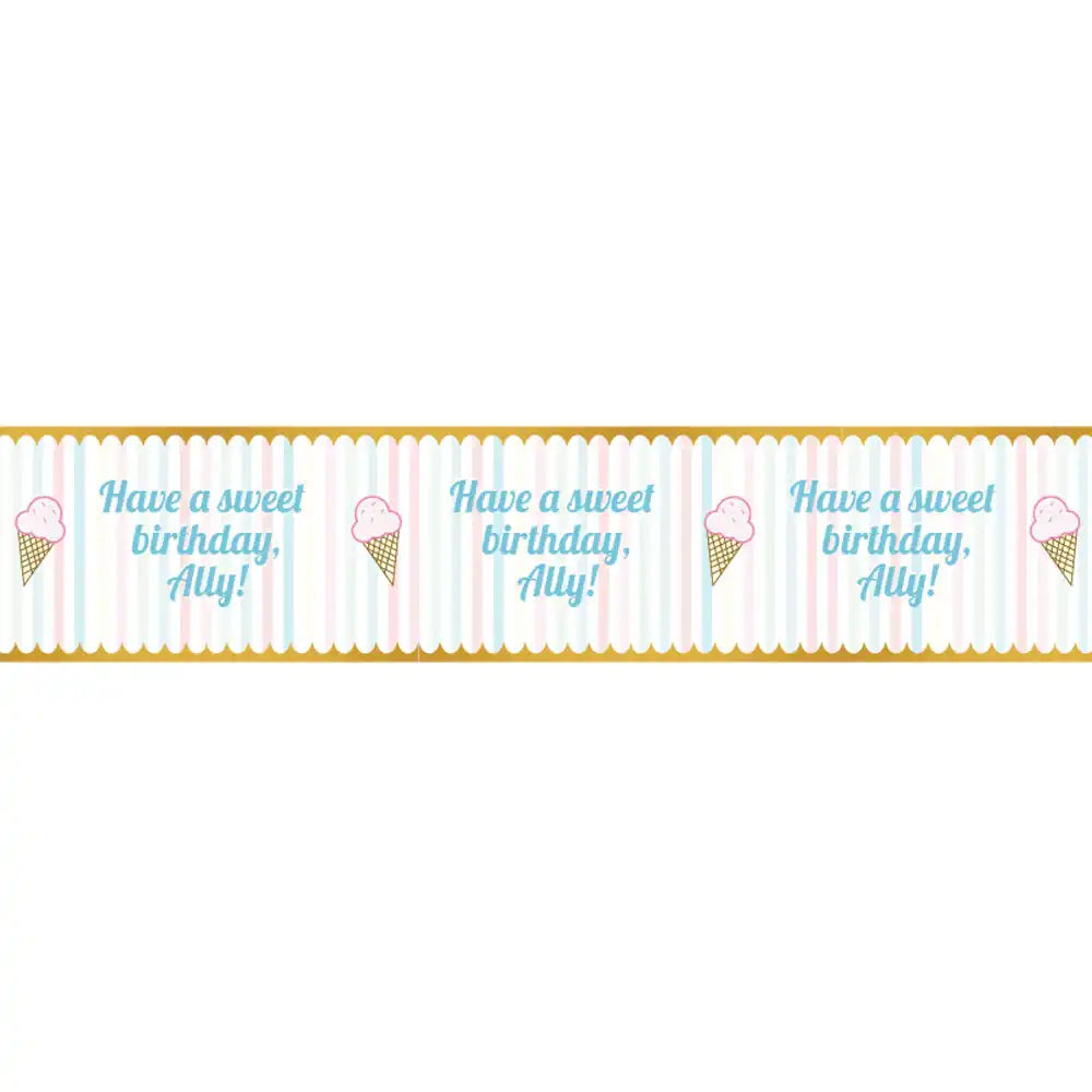 Scoops of Fun Personalised Table Runner Personalised Runner