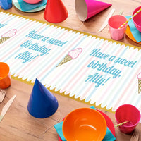 Scoops of Fun Personalised Table Runner Personalised Runner