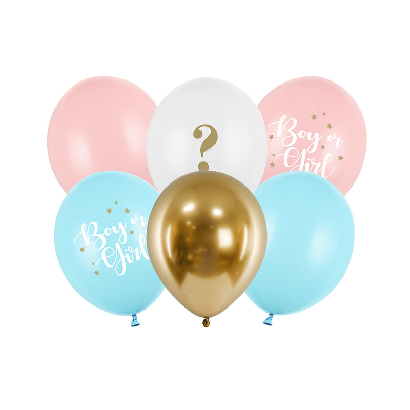 Gender Reveal Party Balloons (x6)